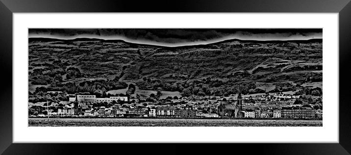 Largs, North Ayrshire, (abstract pencil drawing) Framed Mounted Print by Allan Durward Photography