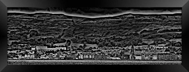 Largs, North Ayrshire, (abstract pencil drawing) Framed Print by Allan Durward Photography