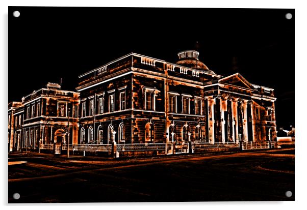 Ayr County Buildings (abstract) Acrylic by Allan Durward Photography