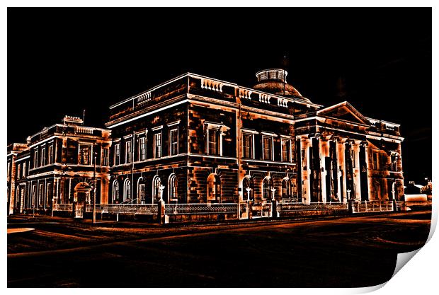 Ayr County Buildings (abstract) Print by Allan Durward Photography