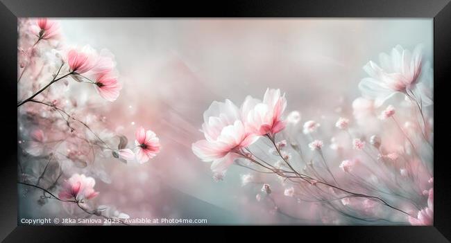Romantic floral dream  Framed Print by Jitka Saniova