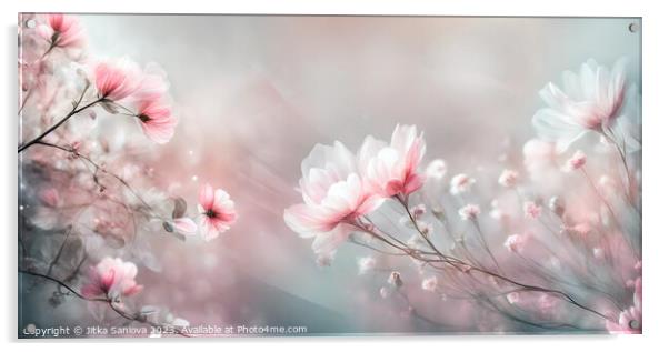Romantic floral dream  Acrylic by Jitka Saniova