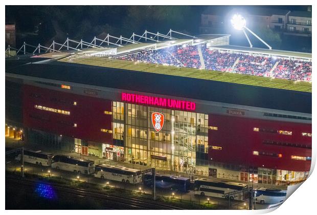 Rotherham United FC Print by Apollo Aerial Photography