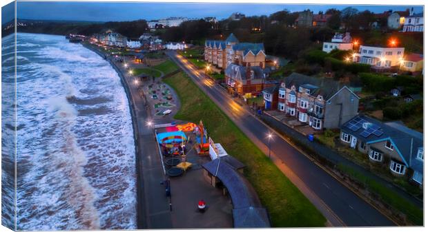 Filey at Dawn: Halloween Weekend 2023 Canvas Print by Tim Hill