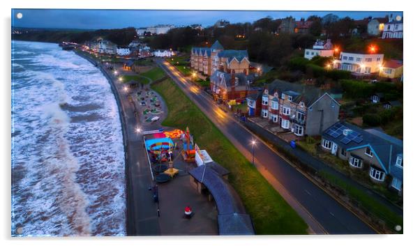 Filey at Dawn: Halloween Weekend 2023 Acrylic by Tim Hill