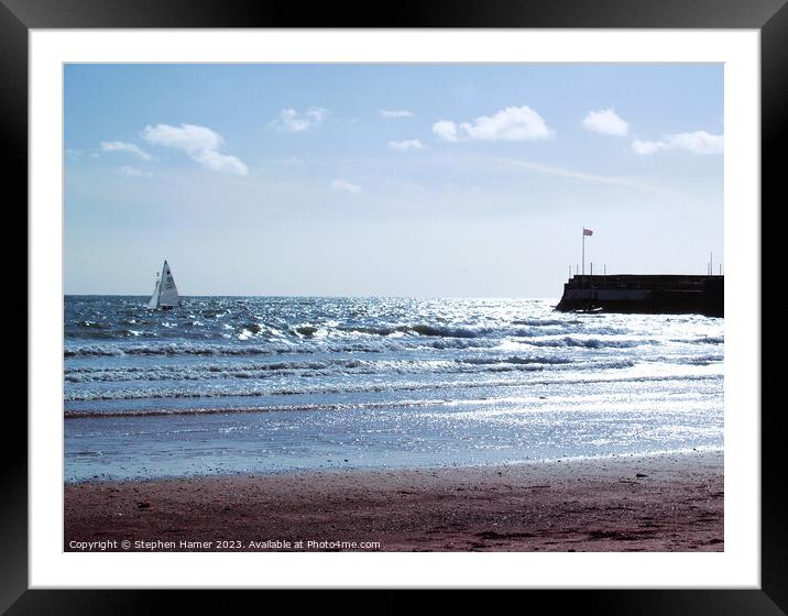Sailing a Silver Sea  Framed Mounted Print by Stephen Hamer