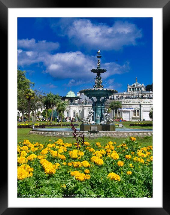 Princess Gardens Fountain Framed Mounted Print by Stephen Hamer