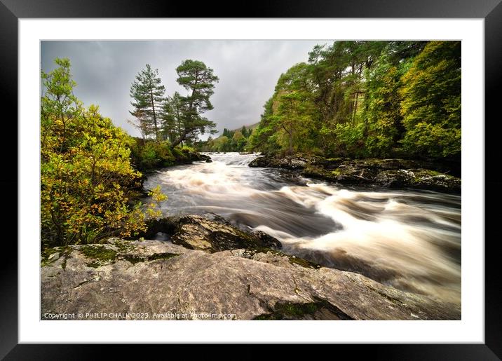 Falls of Dochart 949 Framed Mounted Print by PHILIP CHALK
