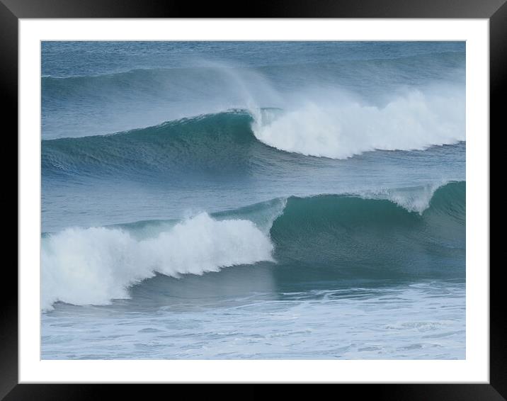Fistral Beach waves Framed Mounted Print by Tony Twyman