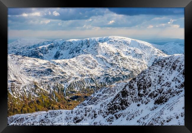 Fairfield in the Lake District Framed Print by geoff shoults