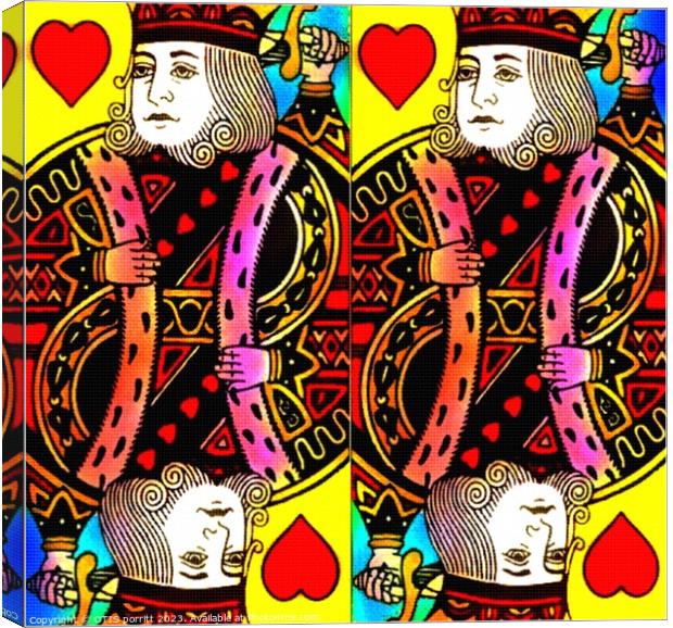 KING OF HEARTS Canvas Print by OTIS PORRITT