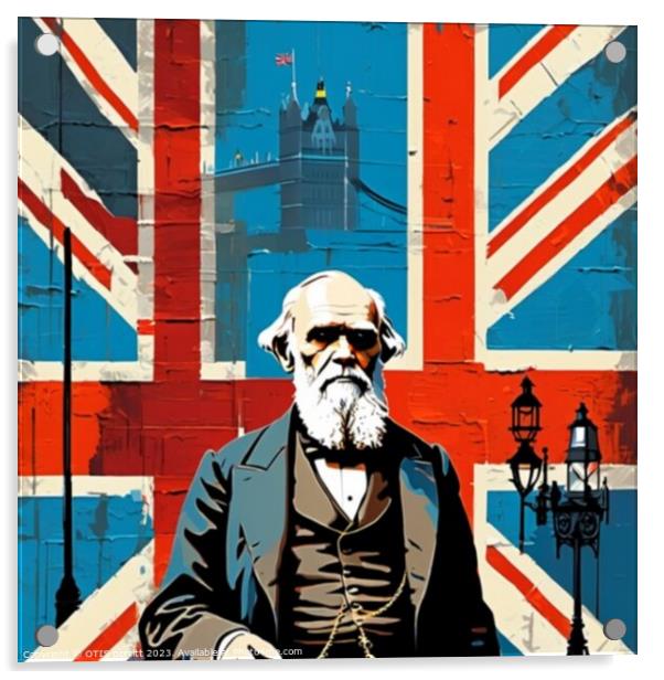 CHARLES DARWIN 6 Acrylic by OTIS PORRITT