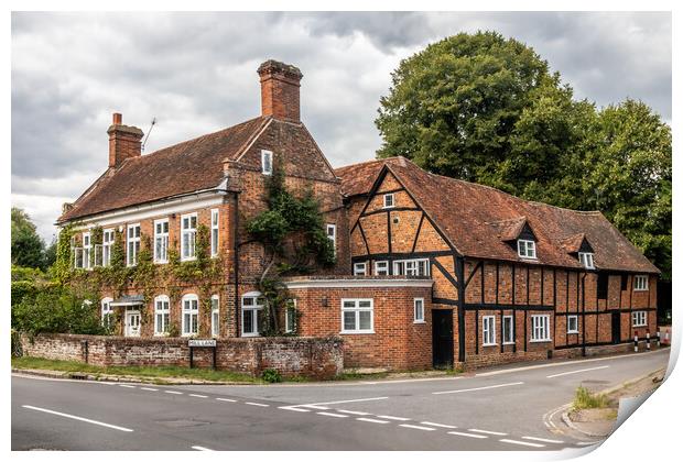 Old houses in Old Amersham, Buckinghamshire, England, UK Print by Kevin Hellon
