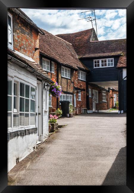 Entrance to mews cottages in  Old Amersham Framed Print by Kevin Hellon
