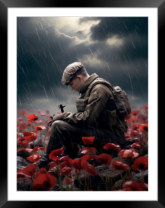 Lest We Forget Framed Mounted Print by Steve Smith