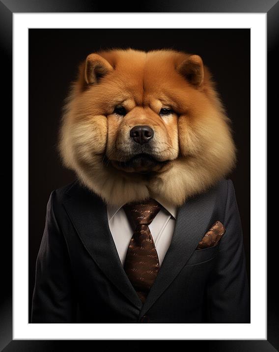 Chow Chow Framed Mounted Print by K9 Art