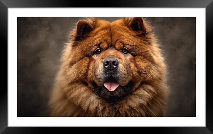 Chow Chow Framed Mounted Print by K9 Art