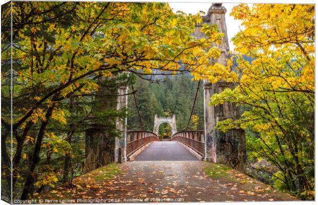 Alexandra Bridge, BC in Autumn Canvas Print by Pierre Leclerc Photography