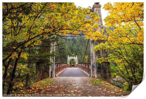Alexandra Bridge, BC in Autumn Print by Pierre Leclerc Photography