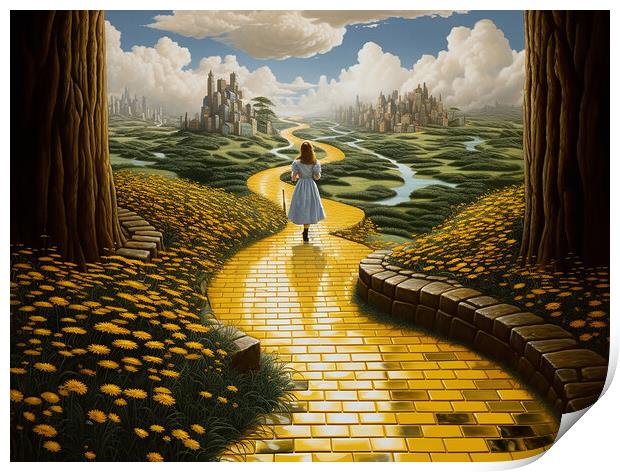 Follow The Yellow Brick Road Print by Steve Smith