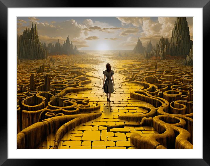 Follow The Yellow Brick Road Framed Mounted Print by Steve Smith
