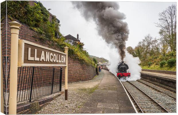 68067 Hudswell Clarke steam train departing Llangollen Canvas Print by Jason Wells