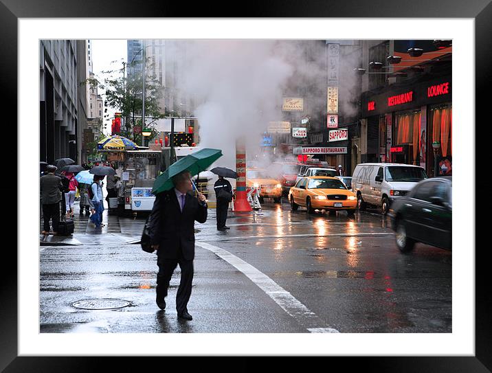 Manhattan rain Framed Mounted Print by david harding