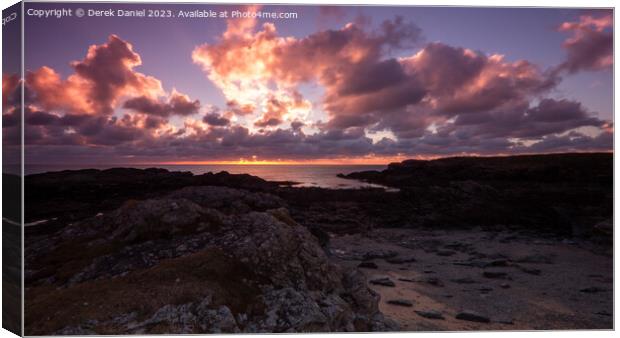 Majestic Trearddur Bay Sunset Canvas Print by Derek Daniel
