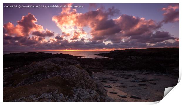 Majestic Trearddur Bay Sunset Print by Derek Daniel