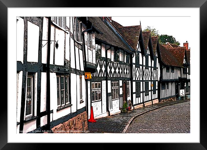 Mill Street, Warwick, Warwickshire Framed Mounted Print by john hill