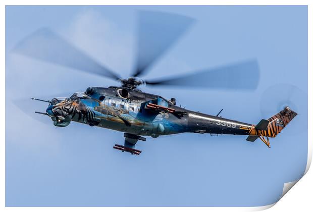 Mil Mi-24 Hind Czech Air Force Print by J Biggadike