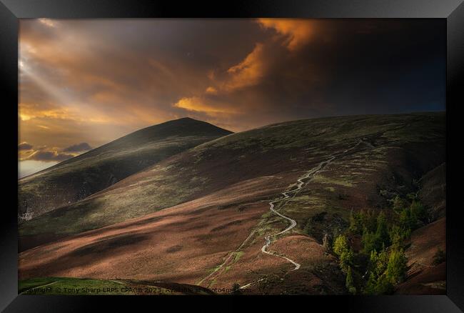 SKIDDAW VIA THE 'TOURIST ROUTE' Framed Print by Tony Sharp LRPS CPAGB