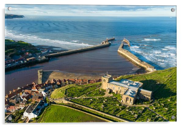 Church of St Marys Whitby Acrylic by Apollo Aerial Photography