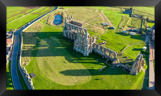 Whitby Abbey From Above Framed Print by Apollo Aerial Photography