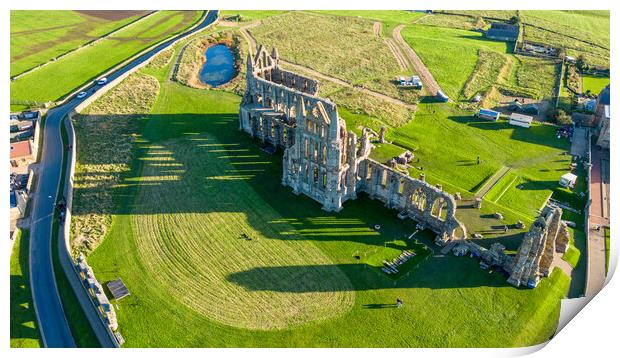 Whitby Abbey From Above Print by Apollo Aerial Photography