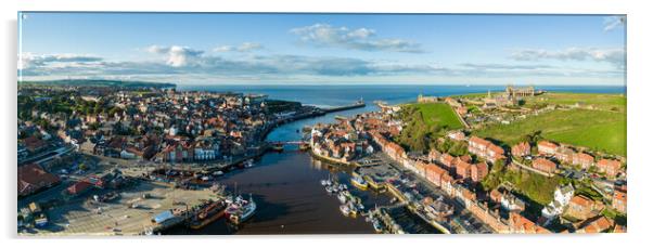 The River Esk in to Whitby Acrylic by Apollo Aerial Photography