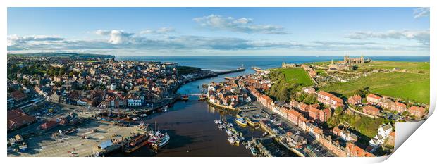 The River Esk in to Whitby Print by Apollo Aerial Photography