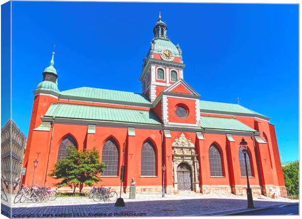 St Jakobs Church in Stockholm Canvas Print by Mark Radford