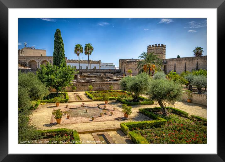 The Alcazar Gardens, Jerez Framed Mounted Print by Viv Thompson