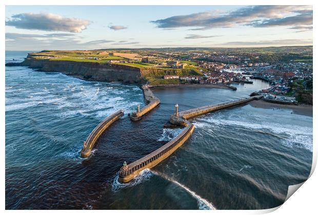 A View of Whitby Print by Apollo Aerial Photography