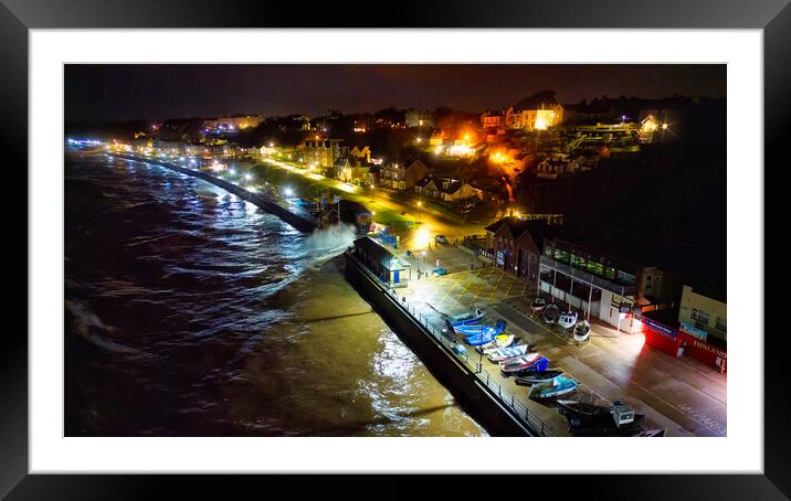 Filey Seafront at Night: Yorkshire coast Framed Mounted Print by Tim Hill