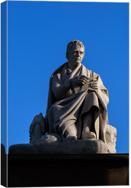 Sir Walter Scott Statue In Edinburgh Canvas Print by Artur Bogacki