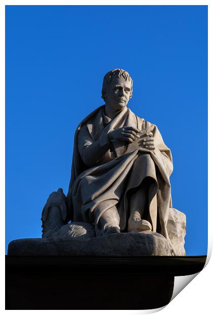 Sir Walter Scott Statue In Edinburgh Print by Artur Bogacki