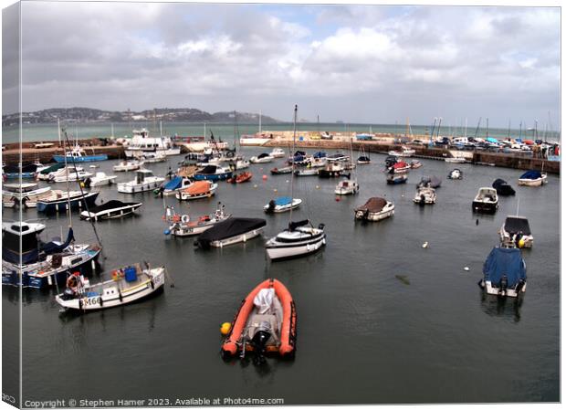 View Over the Harbour Canvas Print by Stephen Hamer