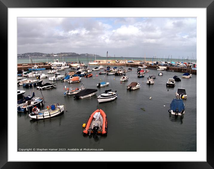 View Over the Harbour Framed Mounted Print by Stephen Hamer