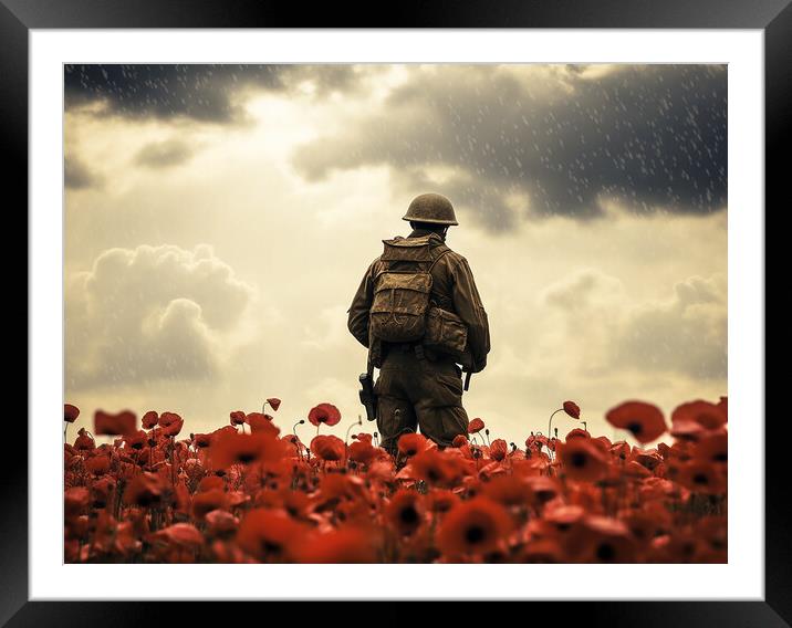 Lest We Forget Framed Mounted Print by Steve Smith