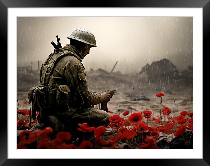 Lest We Forget Framed Mounted Print by Steve Smith