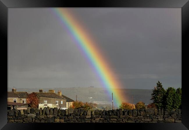 Rainbow over Norland Framed Print by Glen Allen