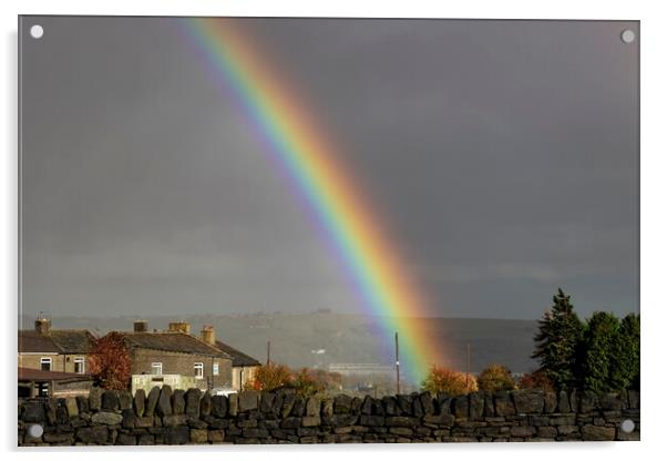 Rainbow over Norland Acrylic by Glen Allen