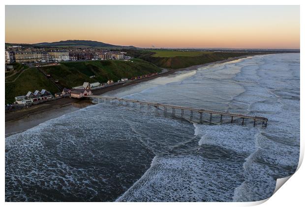 Saltburn by the Sea Pier Print by Apollo Aerial Photography